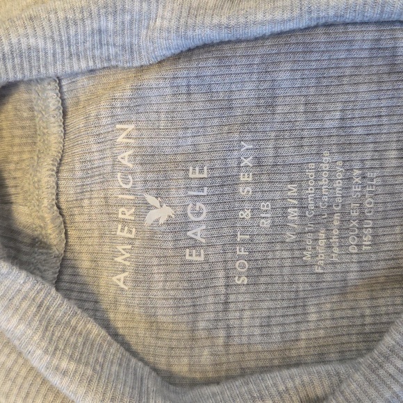 Grey Ribbed Mock Turtle Neck - Picture 3 of 3